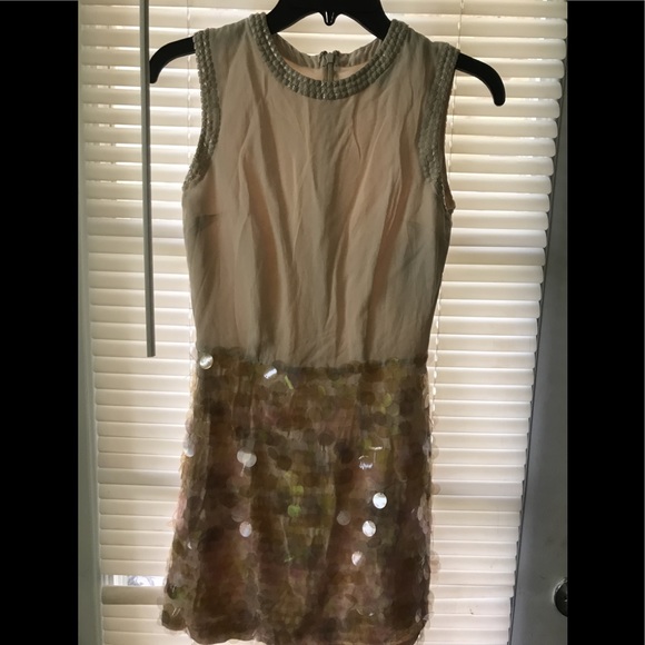 FRENCH CONNECTION Ivory Paillettes Party Dress - Picture 6 of 8